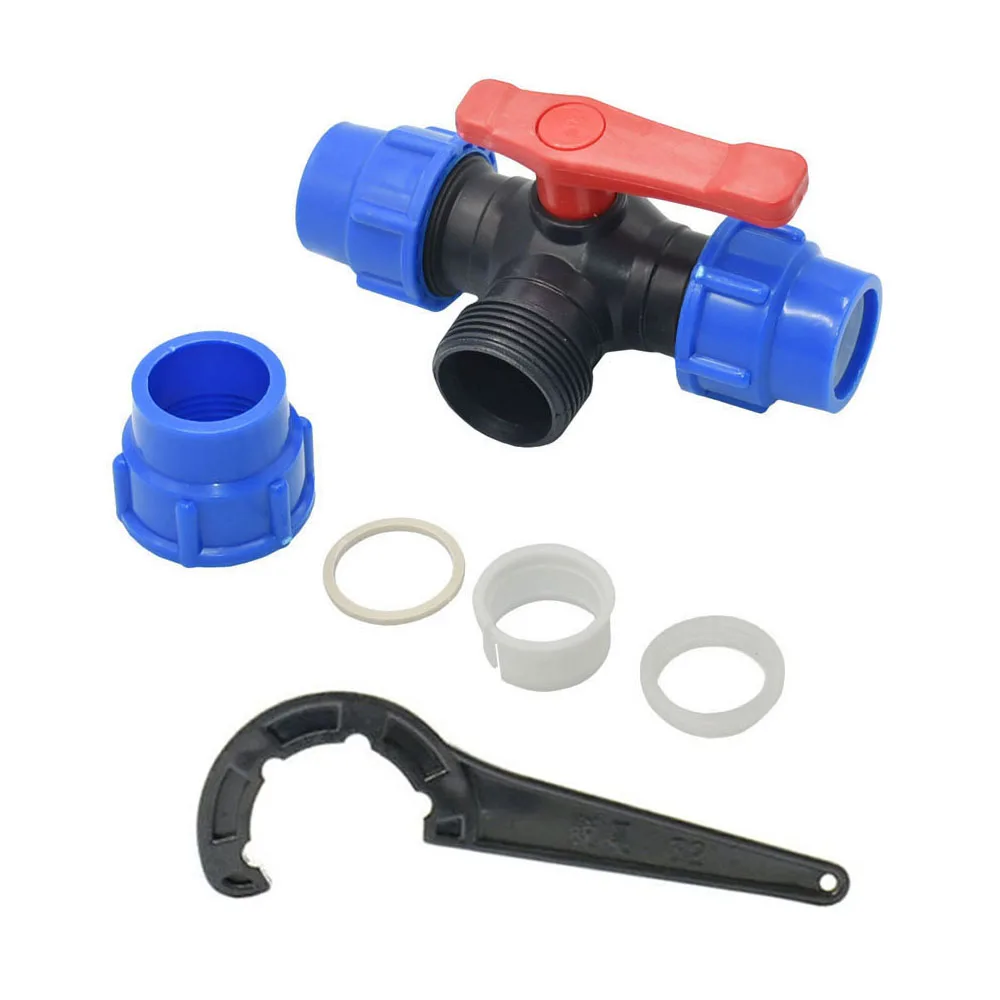 20/25/32/40/50/63mm Plastic PE Tube Tap Water Splitter Quick Valve Connector Garden Farm Irrigation Water Pipe Fittings