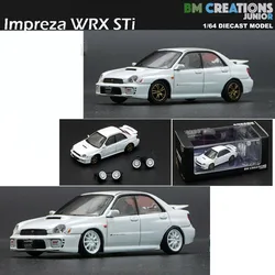 Nuova scala 1/64 2001 Impreza WRX STi Light Hand Drive auto in miniatura di BM Creations JUNIOR Diecast toys For Collection