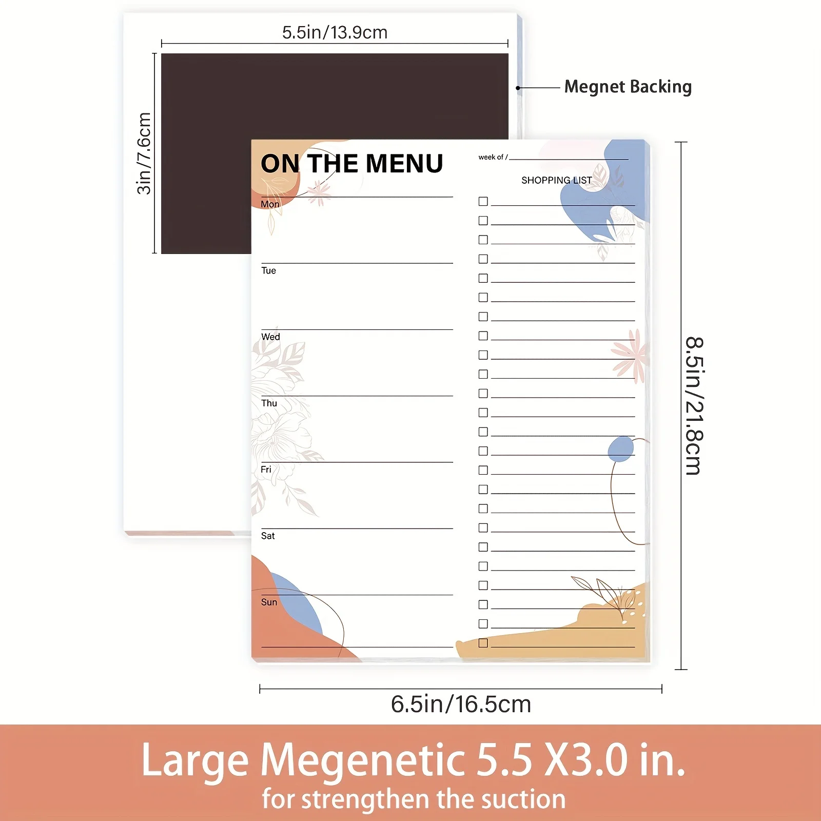 Weekly Meal Planner Grocery List Magnetic Notepads Meal Planning Pad With Tear Off Shopping List Convenient Shopping  Notepad