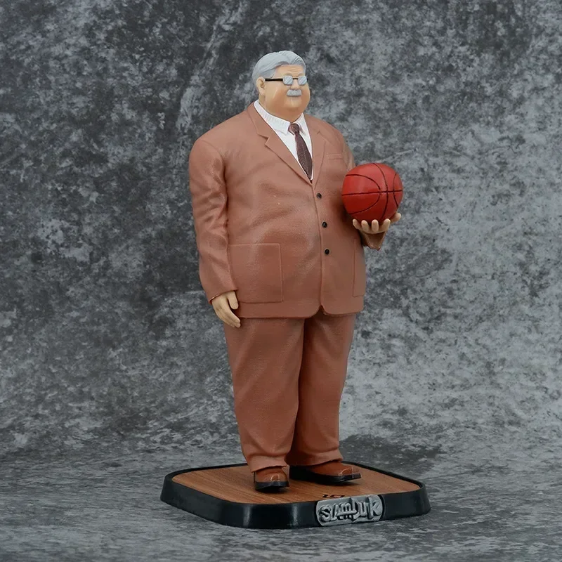 22cm SLAM DUNK Coach Mitsuyoshi Anzai PVC Action Figure Anime Model Collection Statue Doll Toy Birthday  Desktop Decoration Gift