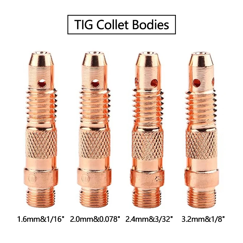 WP17 WP18 WP26 TIG Argon Welding Torch Collet Body 1.6/2.0/2.4/3.2mm Tungstens Electrodes Collet Welding Consumable