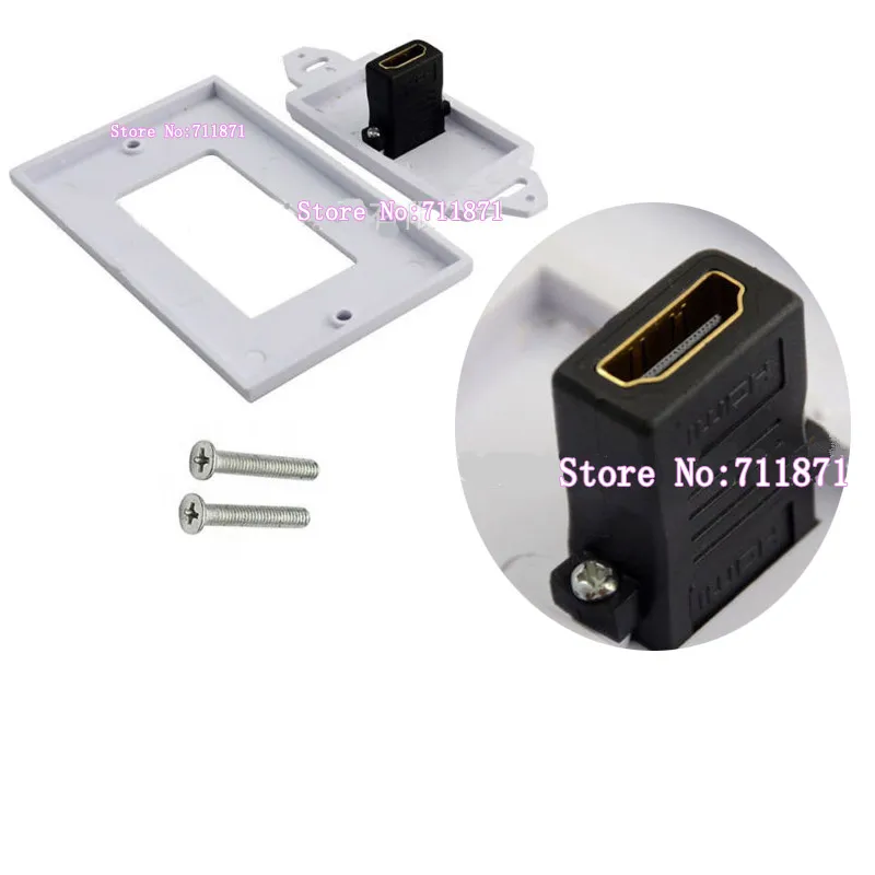 1 لوحة حائط متوافقة مع HDMI واحدة -متوافقة مع لوحة مقابس الحائط HDMI متوافقة مع مخرج الحائط ومحول القابس المشترك