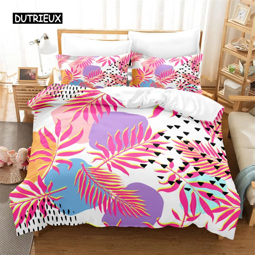 

Tropical Plants Bedding Set Duvet Cover Set 3d Bedding Digital Printing Bed Linen Queen Size Bedding Set Fashion Design