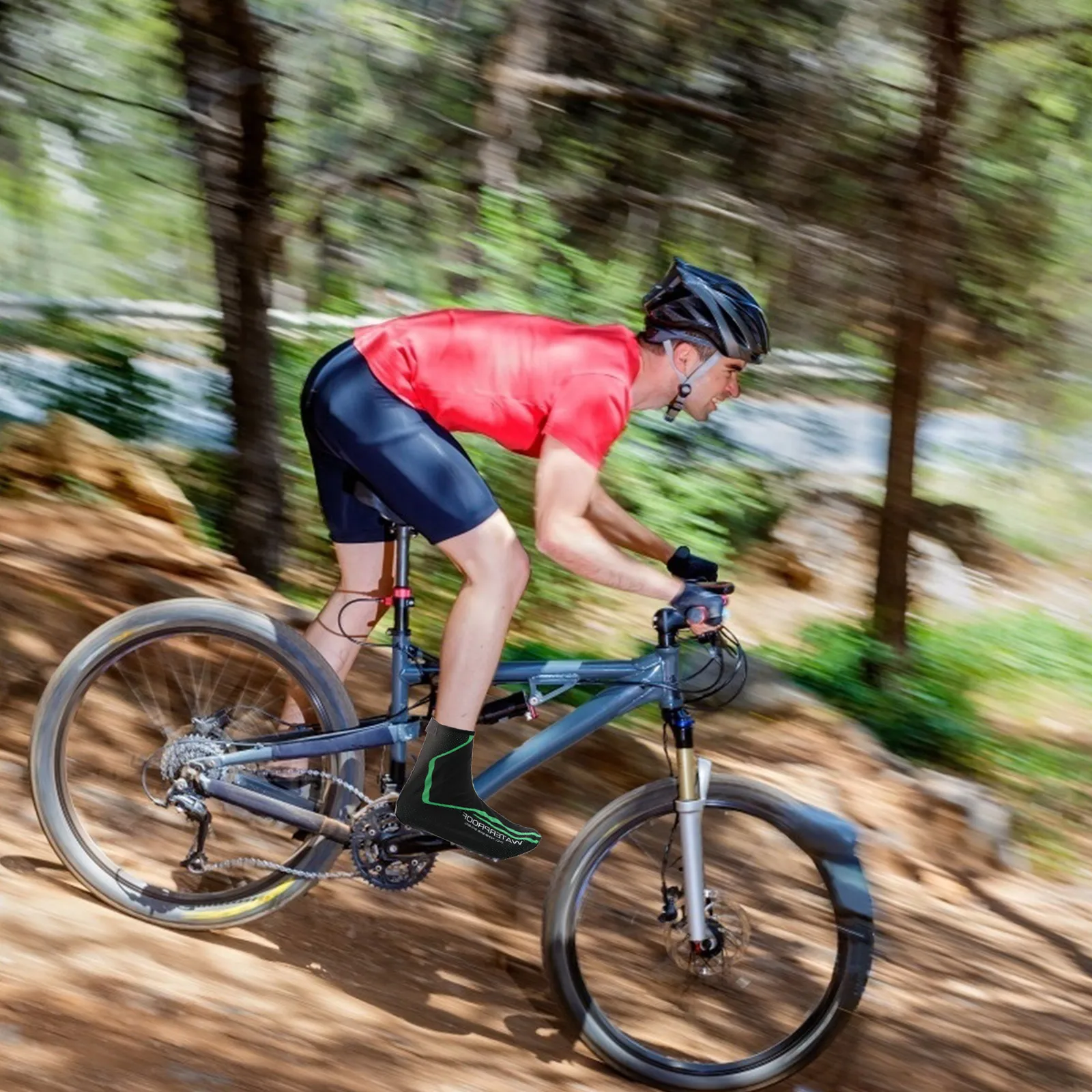 

1Pair Winter Shoe Covers Cycling Waterproof Windproof Thermal Overshoes Reflective Lightweight Bike Riding Protector