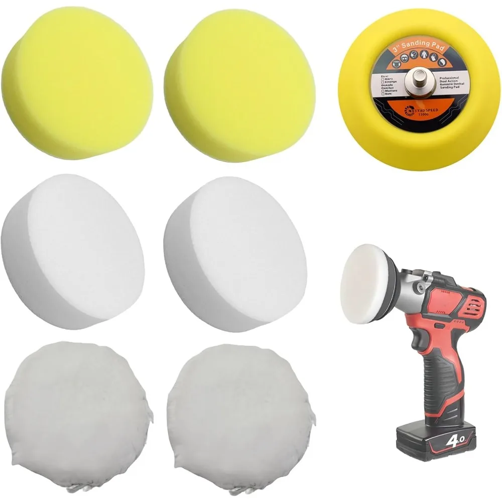 

49-36-2438 Комплект полировальных подушечек, совместимый с электрическими инструментами Milwaukee M12, точечная полировальная и шлифовальная машина, запасная часть для 4 шт.