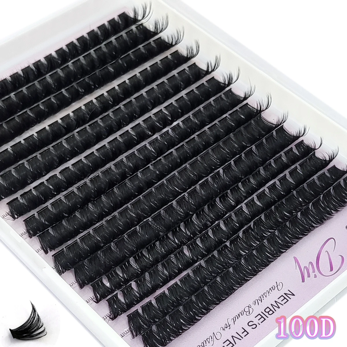 14 Reihen Natürliche Russische Lockige Nerz-Wimpern 100D-200D Natürliche Dichte Wimpernbüschel D Persönliche Wimpern DIY Wimpernverlängerung – Detail 14