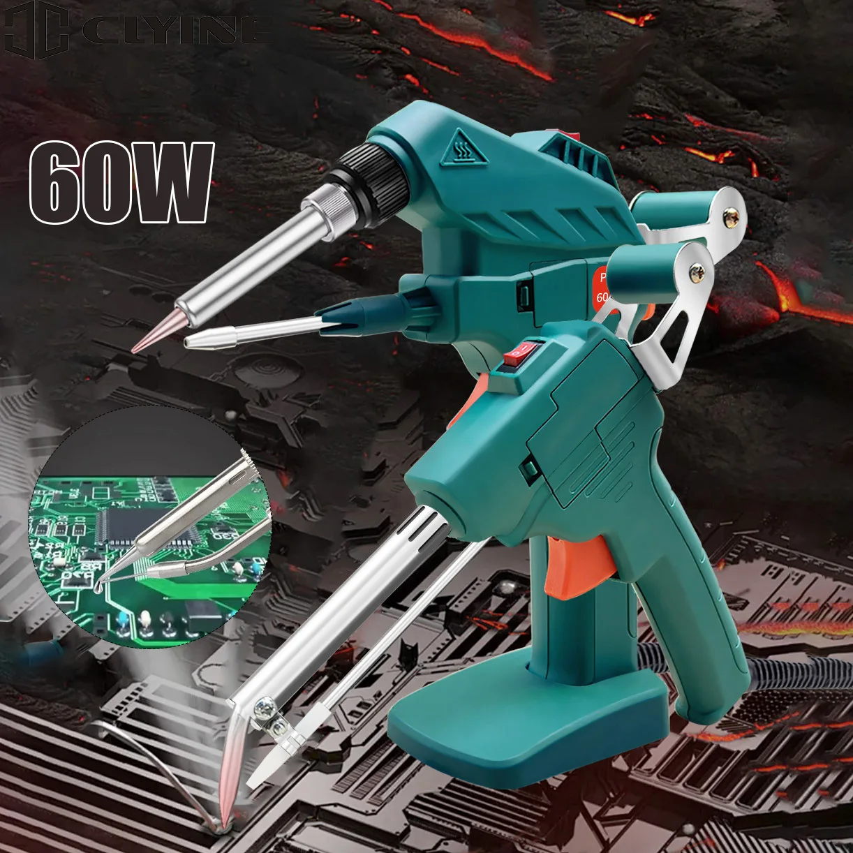 60W Automatic Electric Soldering Iron Tin Gun Internal Heating 480-600°C Automatically Send Tin Gun Welding Heating Repair Tools