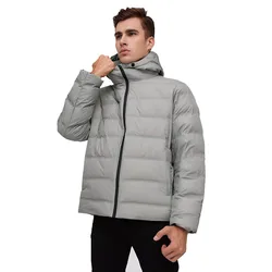 Cottonsmith grafeno aquecido para baixo jaqueta inverno outono homens ultraleve inteligente manter aquecimento para o inverno essencial quatro níveis