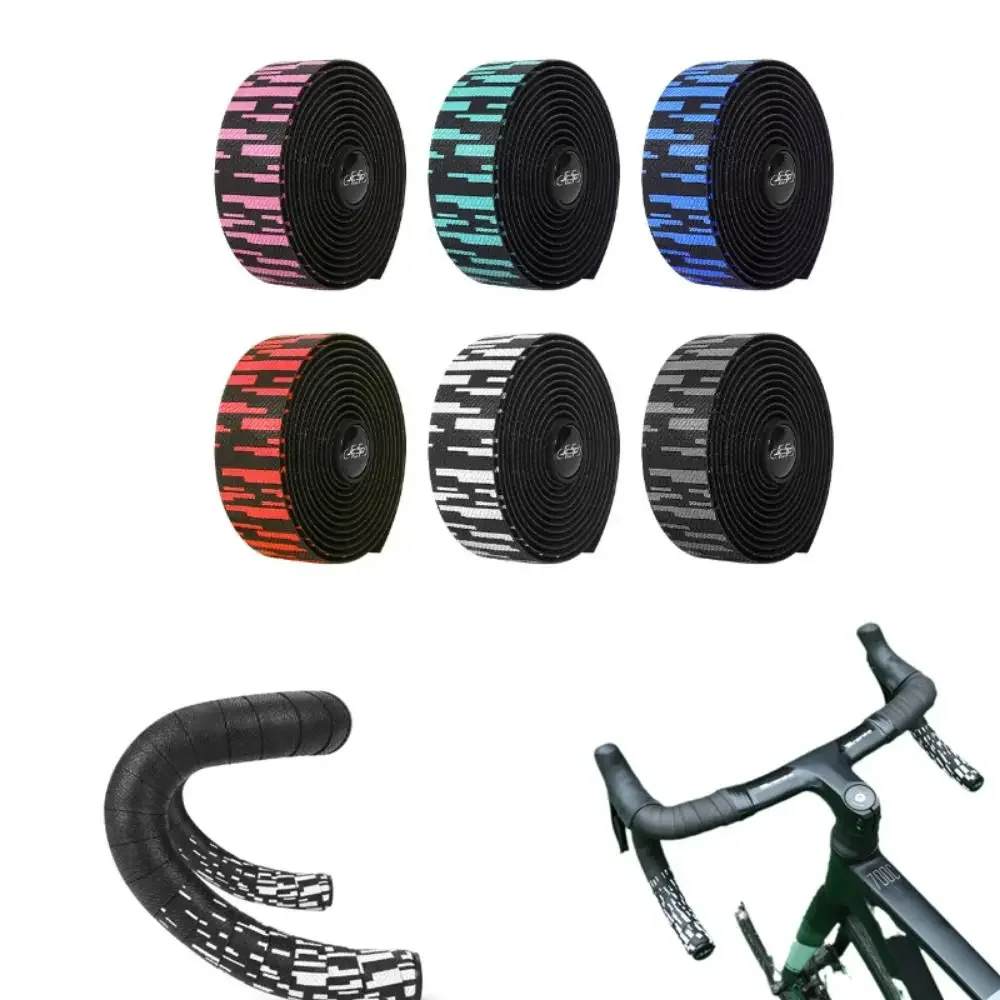 1 pair New EVA Bicycle Handlebar Tape Colorful PU Road Bike Tape Anti-Vibration Breathable Bent Tape Wrap Bike Accessories