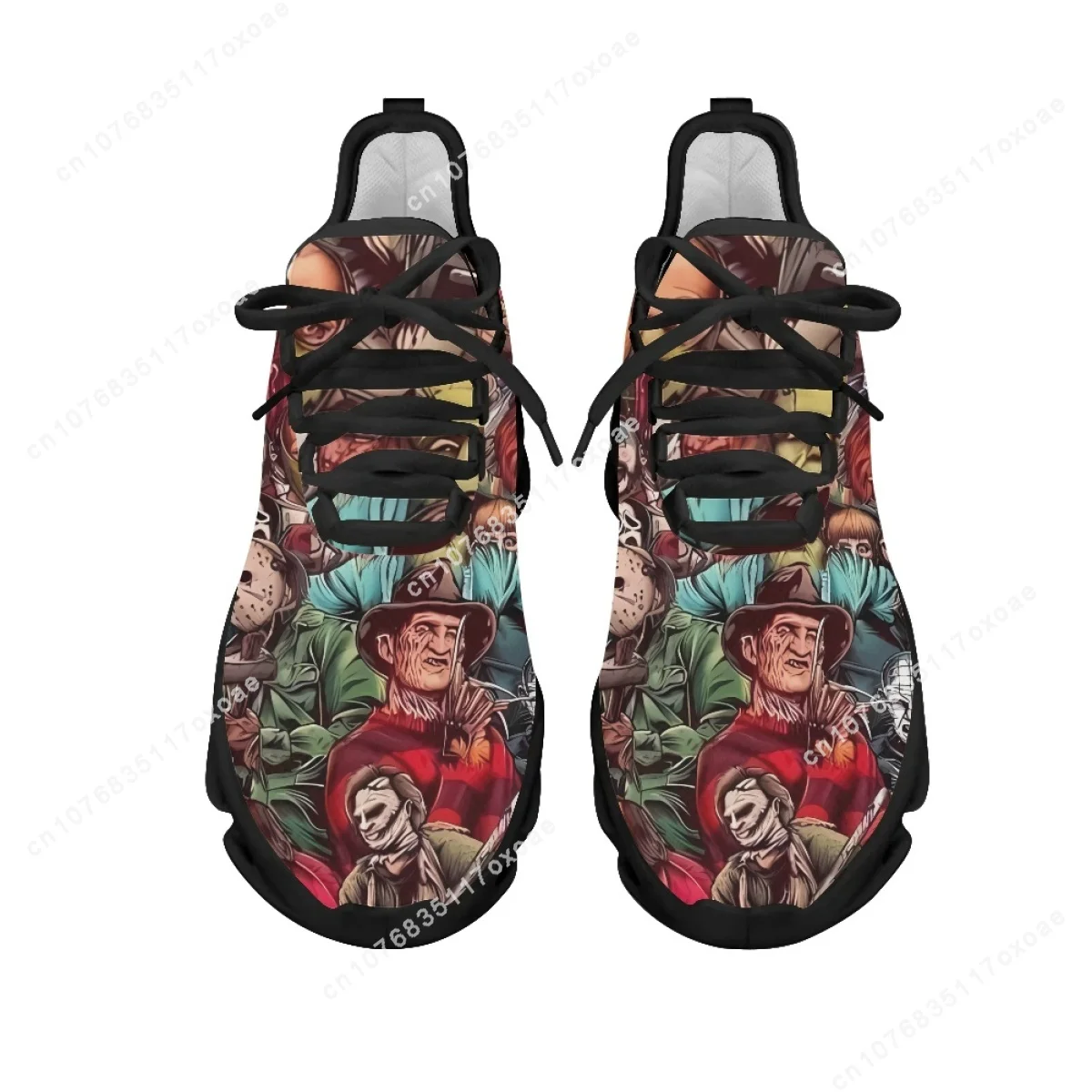 Horror Movie Killer Character Sneakers for Women Men Jason/Michael Myers/Chucky Air Cushion Tennis Shoes Halloween Gift Footwear