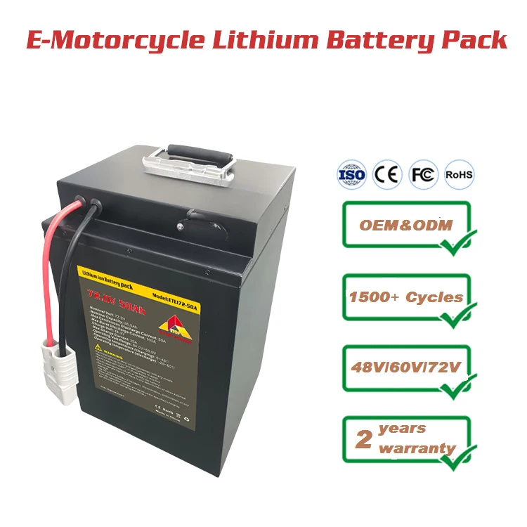 تخصيص 48 فولت 60 فولت 72 فولت 72 فولت 40 أمبير 50 أمبير 60 أمبير Lifepo4 بطارية حزمة دراجة نارية كهربائية بطارية ليثيوم أيون حزمة لسيارات EV #3