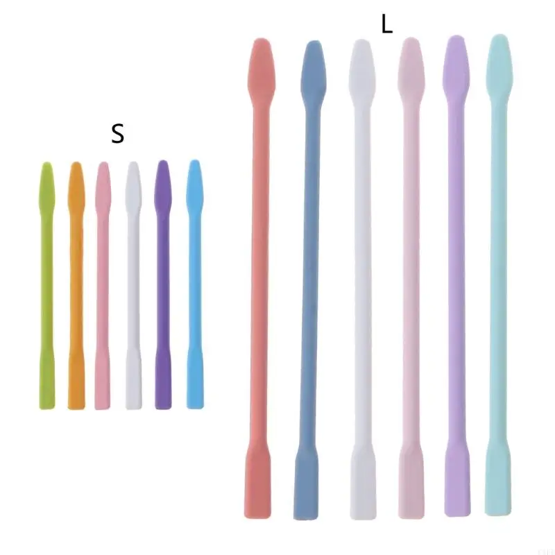 

C1FE 6Pcs Silicone Stir Mixing Resin Stirring Rods Liquid Paint Epoxy DIY Craft