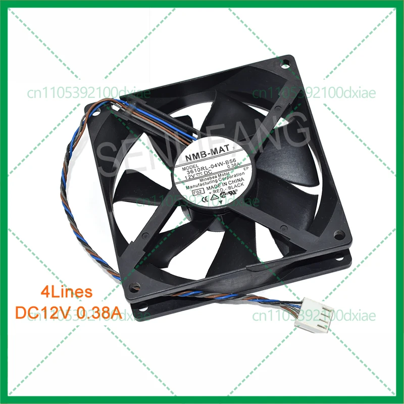 

5 шт. новый охладитель 9 см 3610RL-04W-B56 для NMB-MAT DC12V 0,38A 4-линейный ШИМ-вентилятор для корпуса 90x90x25 мм