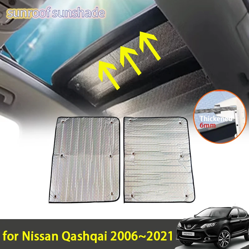 

Sunroof Sunshade for Nissan Qashqai Dualis Rogue Sport J10 J11 11 2006~2021 2018 2008 Roof Sunscreen Heat Insulation Windscreen