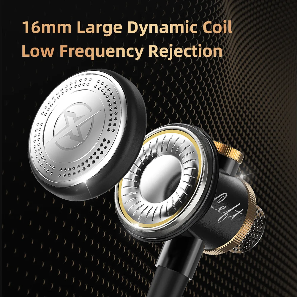 D08 In Ear 16mm Dynamic Drive Earphone HIFI Metal Surging Bass Music Earbud Sport 3.5mm Plug Wired Headset with Microphone