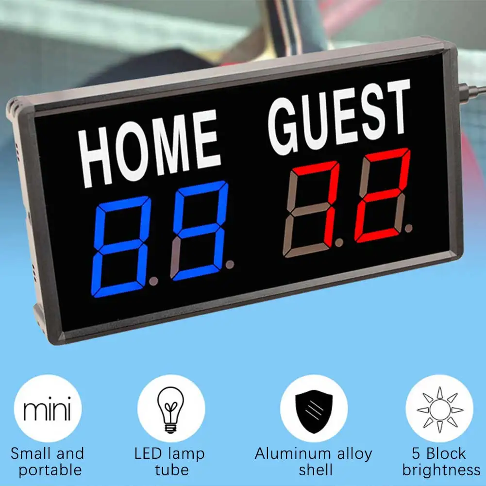 4-Digit LED Electronic Score Keepers Scoreboard USB Powered Electronic Digital Scoreboards For Volleyball Table Tennis