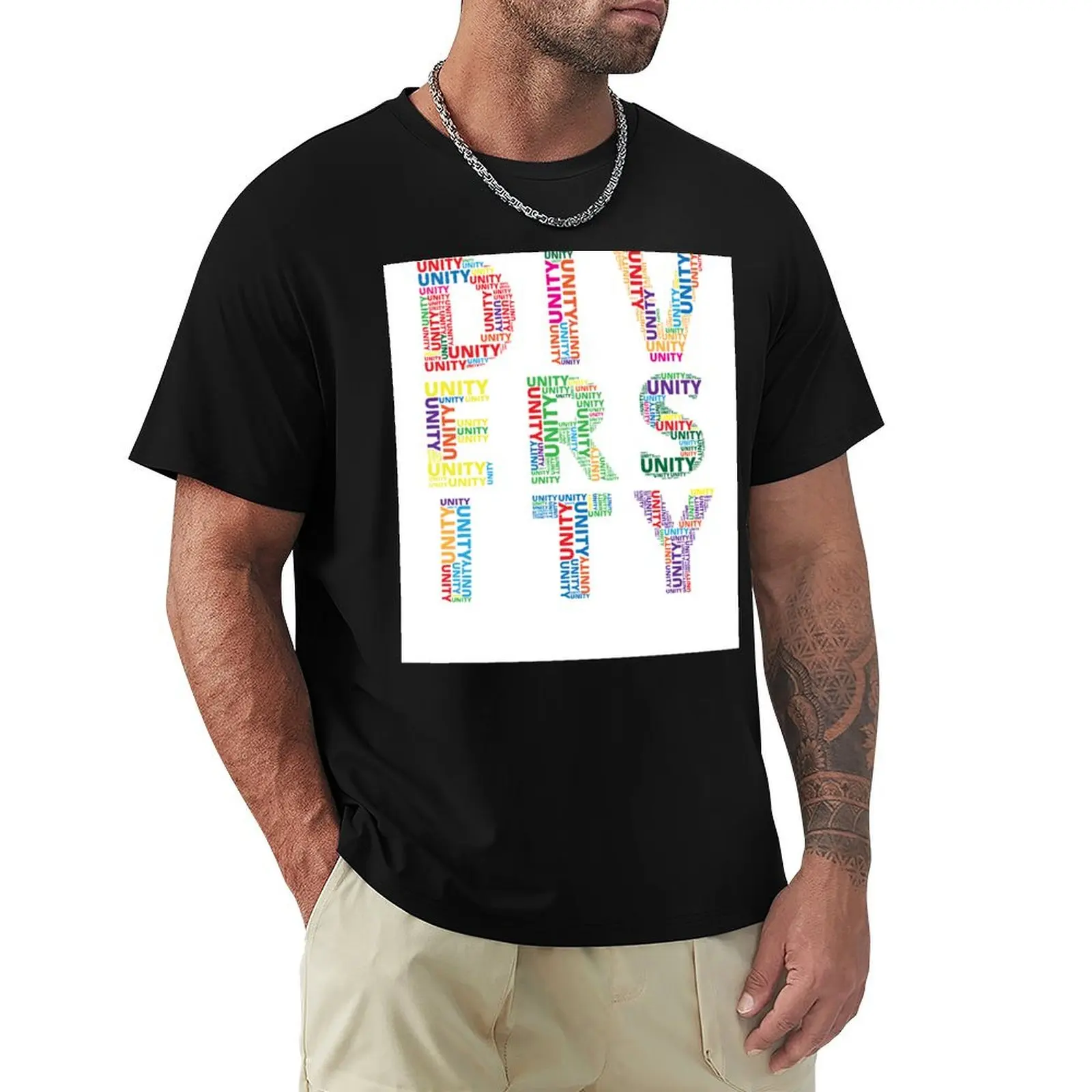 T-shirt coloré « Unity in Diversity » anti-transpiration pour l'entraînement