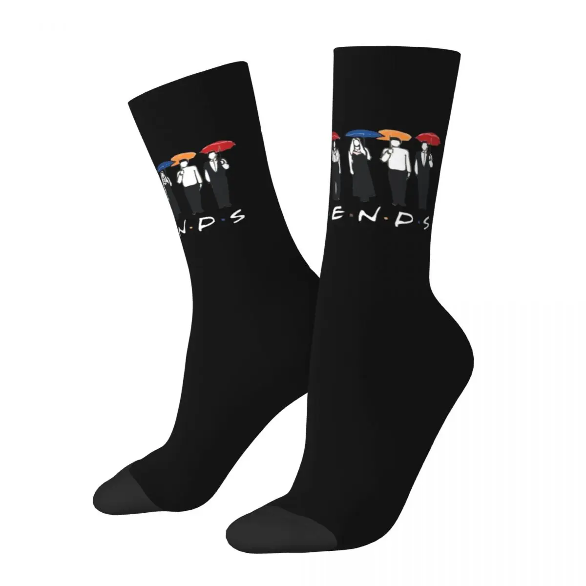 Casual Friends TV Show Basketball Socks Polyester Long Socks for Women Men Breathable