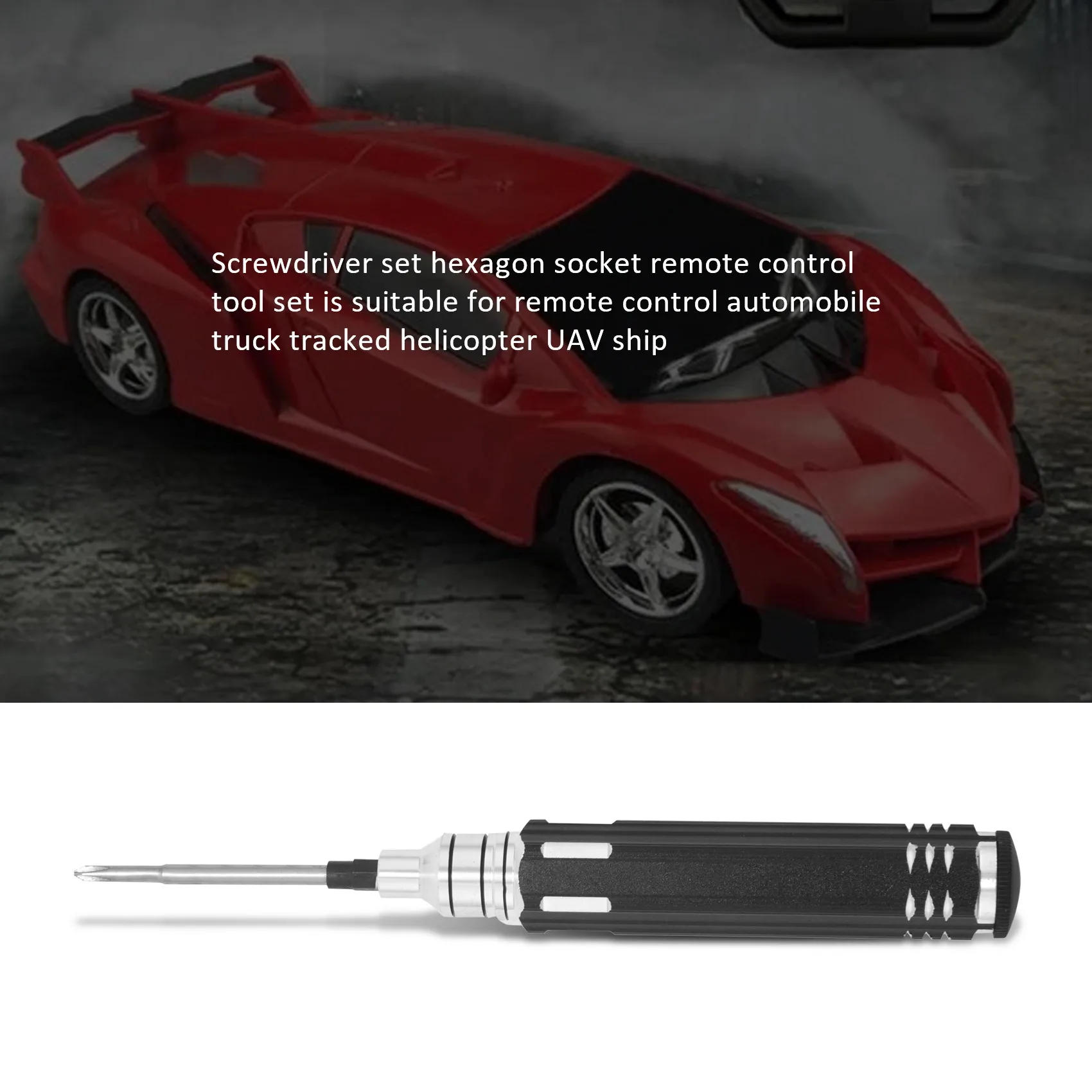

Sturdy 8 in 1 Screwdrivers Set Hex Socket RC Tools Kit for RC Car Truck Crawler Helicopter Drone Boat