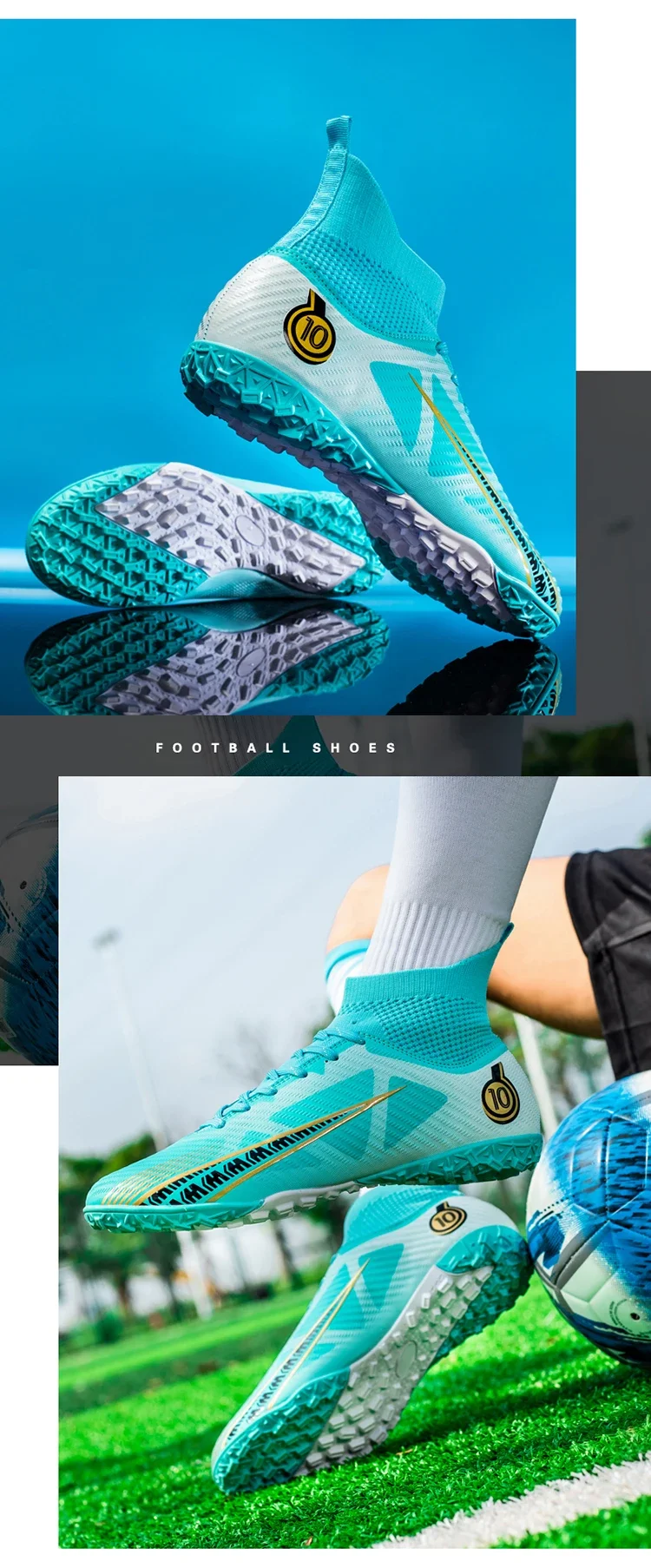 Herren Fußballschuhe Professionelle Original Widerstandsfähige Männer-Trainingsschuhe Atmungsaktive Hochwertige Fußballstiefel Rutschfeste Fußballschuhe – Detail 28