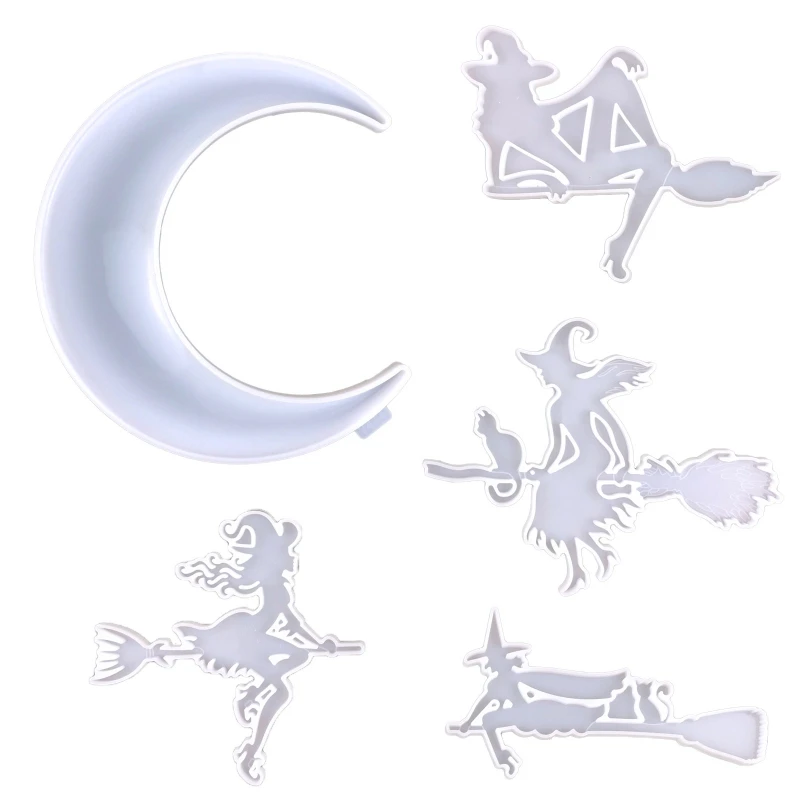 

Witch Moon Ornament Mold Small Silicone Pendant Mold Wall Decor Jewelry Epoxy Resin Casting Jewelry Making Diy Crafts