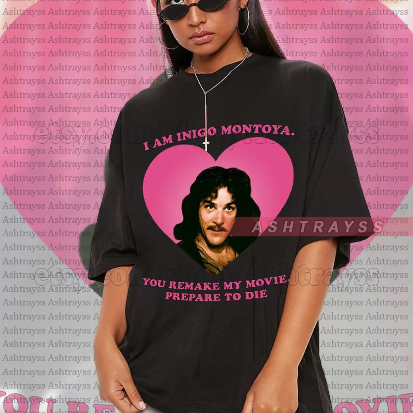 Camiseta divertida de Inigo Montoya con la frase "You remake my movie Prepare To Die", estilo vintage, lavada, para uso diario.