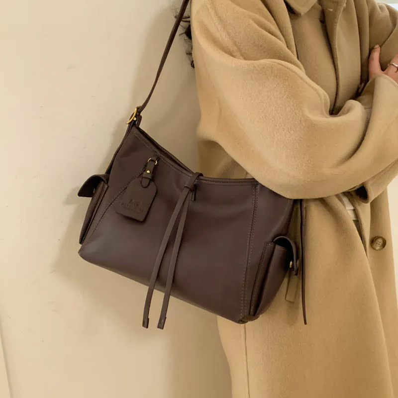 

Повседневные женские сумки-тоут из искусственной кожи, высококачественные однотонные женские сумки через плечо, модные женские сумки-кроссбоди на молнии