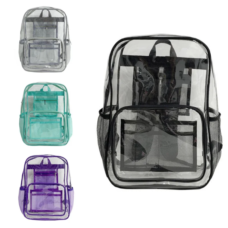 

The New PVC Transparent Backpack Is Simple, Fashionable, Waterproof, A Multi-functional and Large-capacity Student Schoolbag