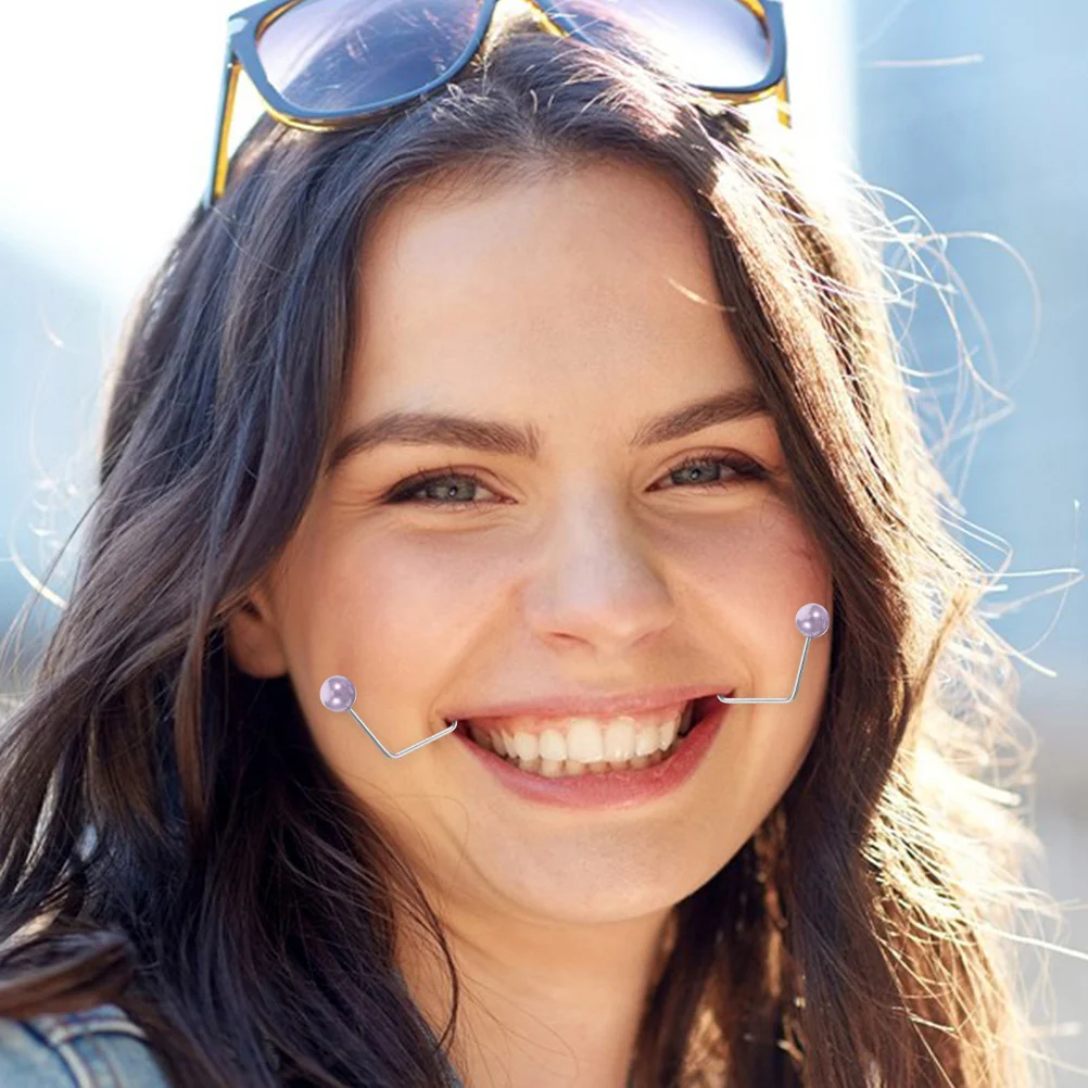 2 Paar Gesichts-Grübchenmacher-Trainer für Frauen, tragbarer Wangenverstärker, natürliche Grübchen, Gesichtstrainer, Grübchenmacher