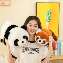 Real Reversible Panda Plush Toy Cute Red Giant Panda Soft Pillow Children Baby Birthday Christmas Gift
