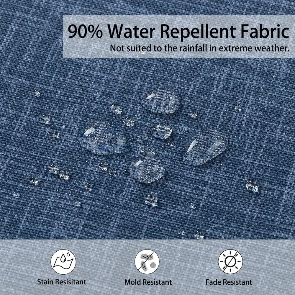 مجموعة وسائد كرسي بظهر مرتفع من MAGPIE FABRICS للاستخدام الداخلي/الخارجي مكونة من قطعتين، كرسي هزاز مقاوم للماء للجلوس العميق في الهواء الطلق #3