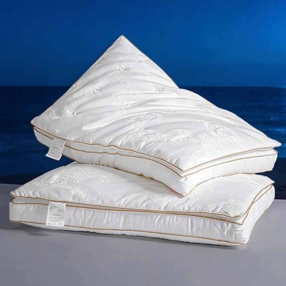 

Mulberry Silk Sleeping Pillow, Featuring a 100% Silk Upper Layer And a Resilient Polyester Base, with a Dual-Layer Cloudsoft