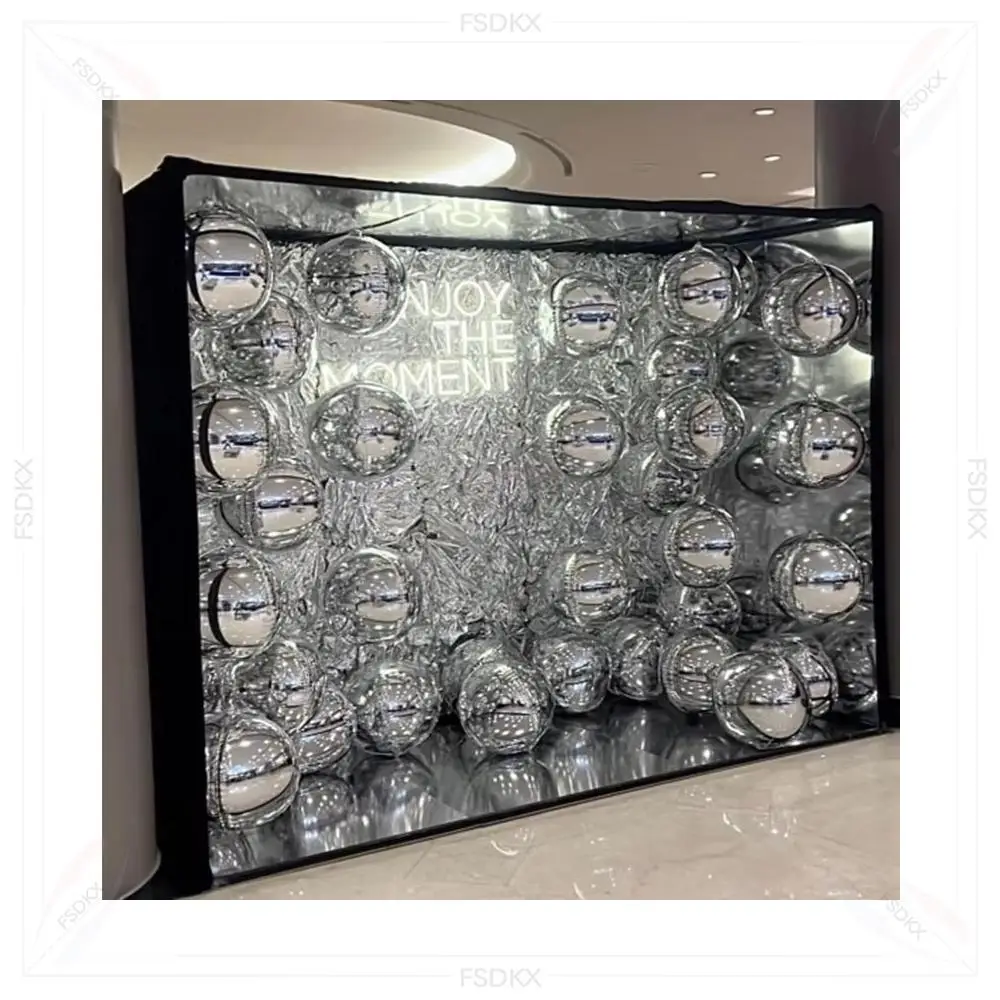 

Wedding Party Decorations Background Mirror Photography Backdrop Box Magazine Photo Booth