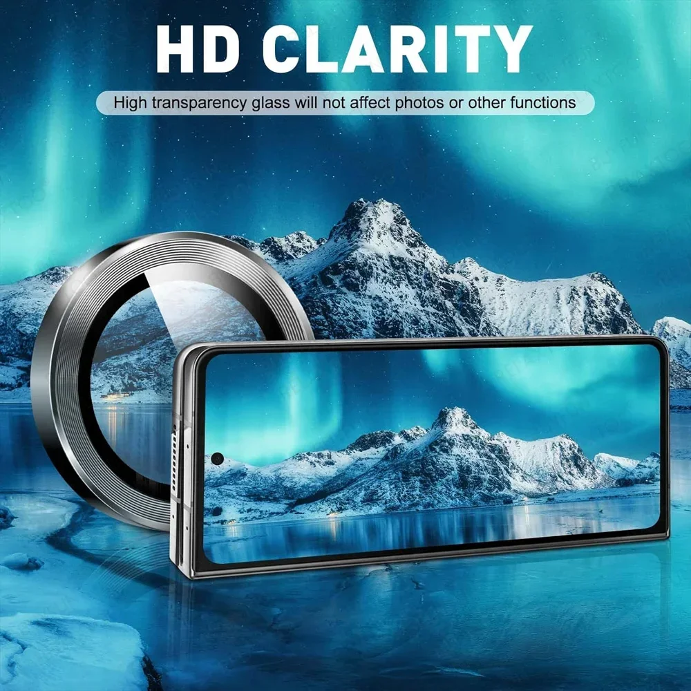 High Quality Z Fold7 Case Rear Metal Lens Screen Protector for Samsung Galaxy Z Fold 7 Phone Back Camera Film Ring Cover Glass