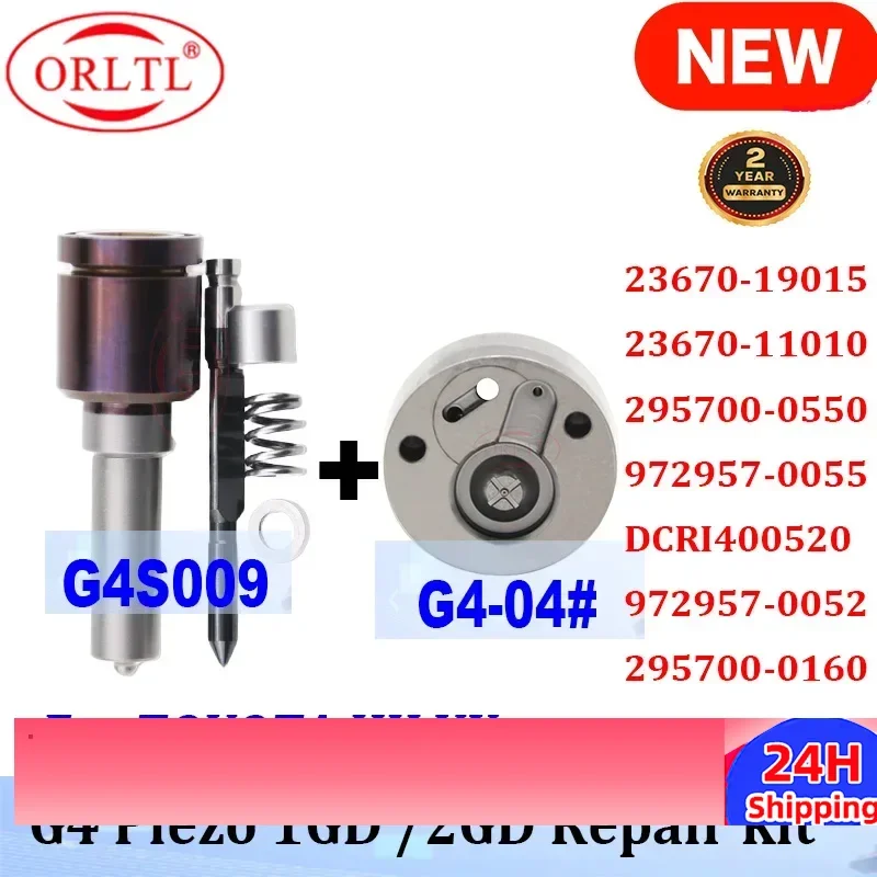 INJECTOR REPAIR KITS NOZZLE G4S009 +VALVE G4-04# FOR TOYOTA 1GD/2GD 23670-19015 23670-11010 295700-0550 972957-0055 295700-0160