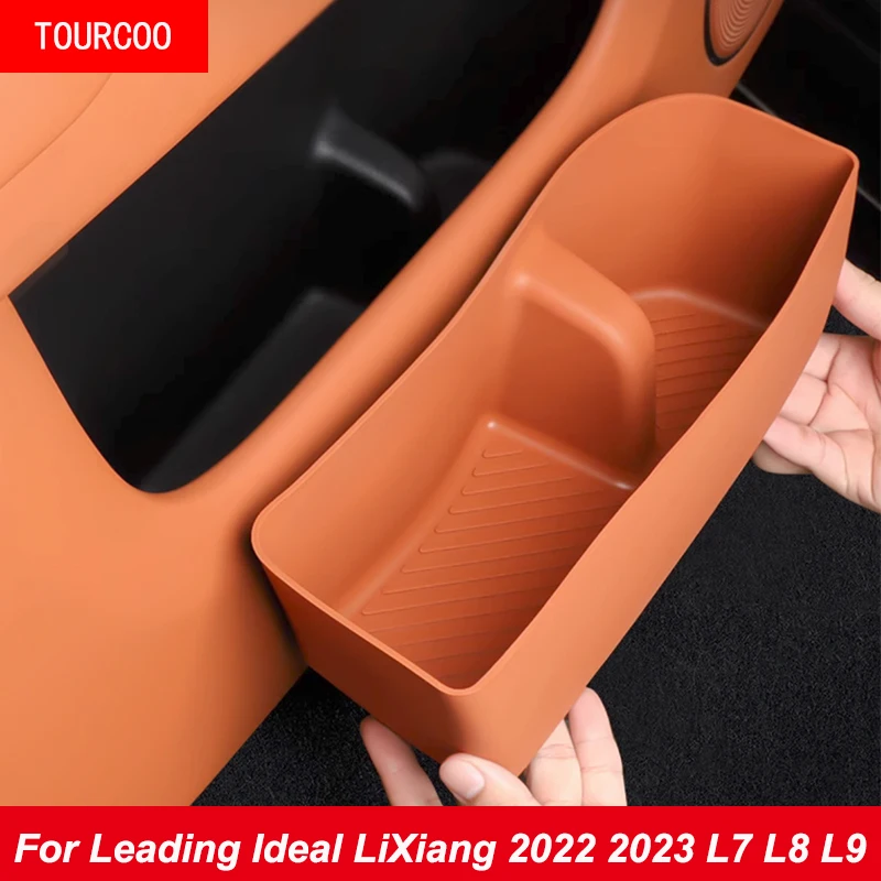 

For Leading Ideal LiXiang 2022 2023 L7 L8 L9 Door Storage Box Silicone Door Slot Mat Storage And Finishing Accessories