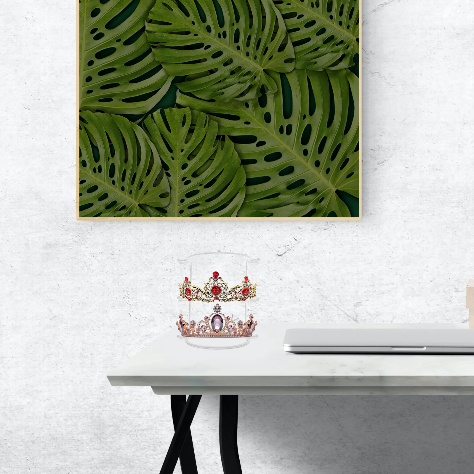 

Crown Display Rack Alloy Headband Holder For Wedding Home Organizing Stand Crown Storage Headpiece Display Bracket