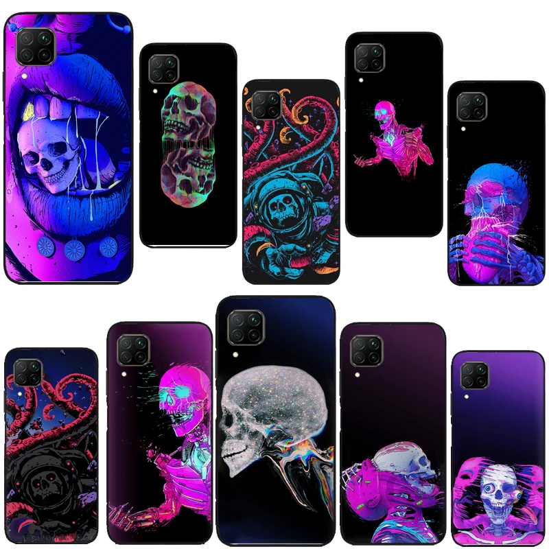 Skull Trippy Octopus Case For Huawei P60 P40 P20 P30 Pro Nova 5T 9 P Smart Honor X8 X9a 50 70 Magic 5 Lite Cover