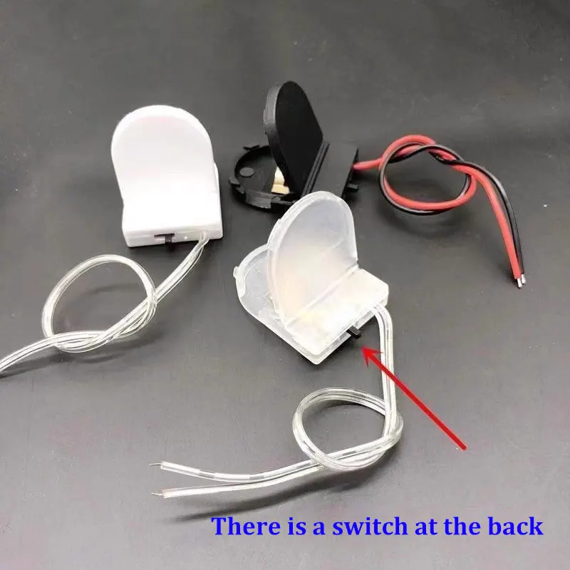 5/10PCS Single Slot CR2032 Button Coin Cell Battery Holder Case Cover With ON-OFF Switch Leads Wire 3V CR2032 Battery Box