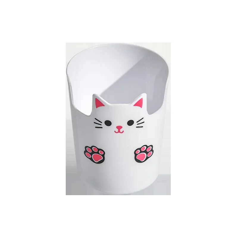 Imagem -05 - Cute Cartoon Lápis Organizador para Crianças Anime Cat Maquiagem Brush Holder Kawaii Kitten Stationery Holder Adorável Estudante Peça