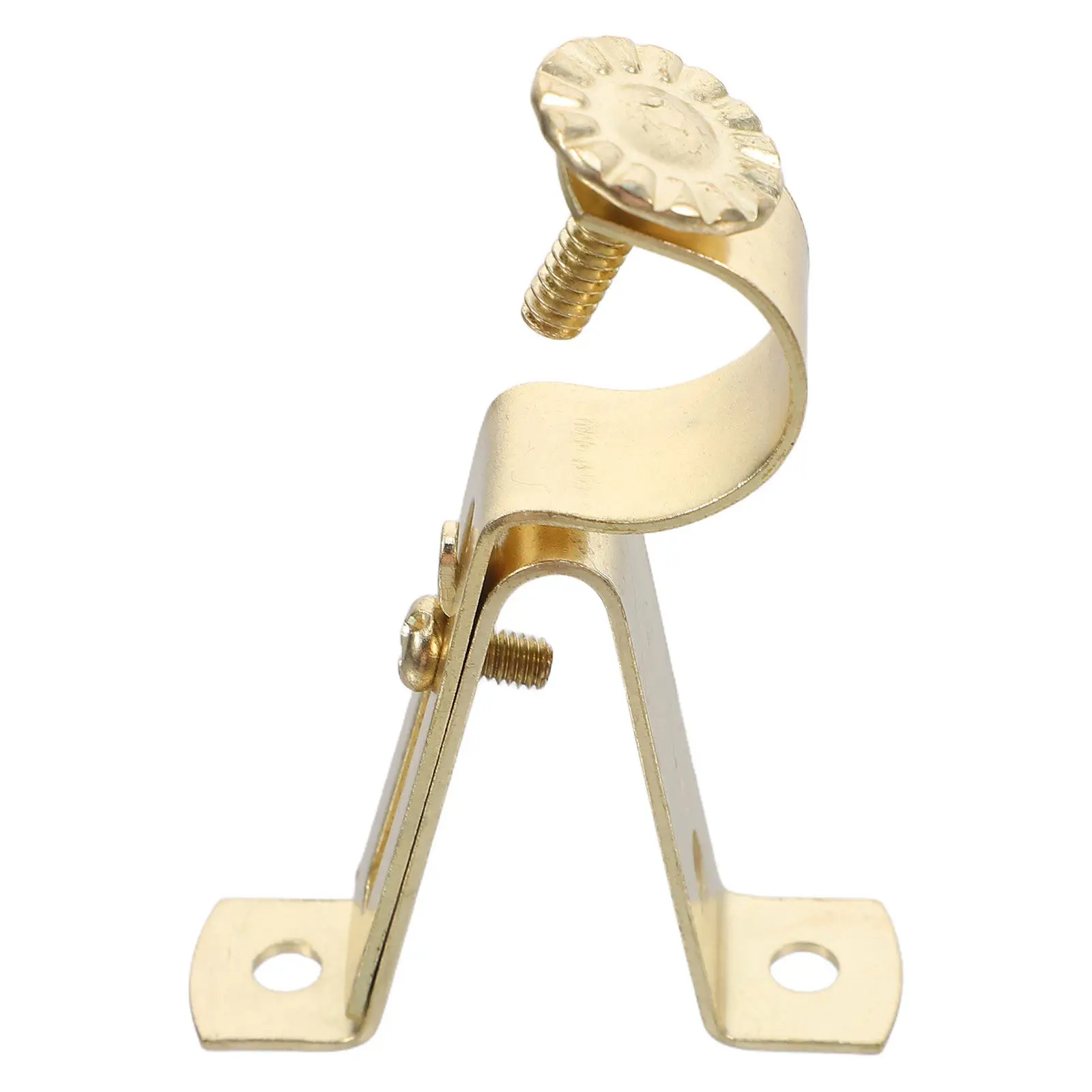Heavy Duty Adjustable Single Curtain Rod Bracket Holder Hook for Living Room Bedroom Bathroom Windows Curtain Brackets