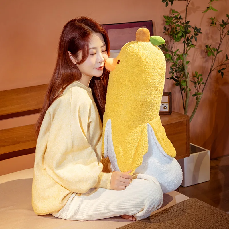 50/70cm New Creative Banana Duck Plush Toys Pillow Soft Down Cotton Cartoon Sleeping Home Sofa Bed Decoration Girl Gifts