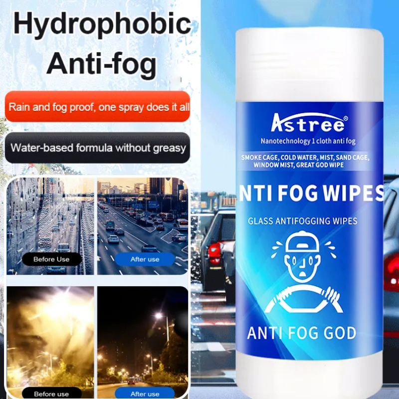 Cleaning Auto Glass Antifog Wipes