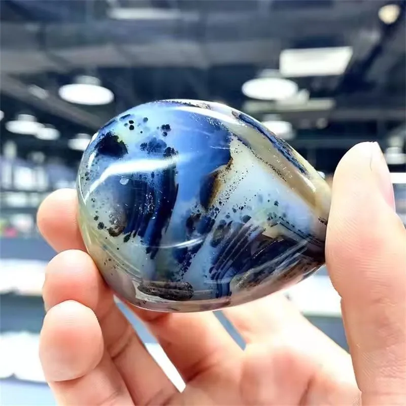 1000g Natural Crystal Madagascar Haiyang Jade Handle Furniture Decoration
