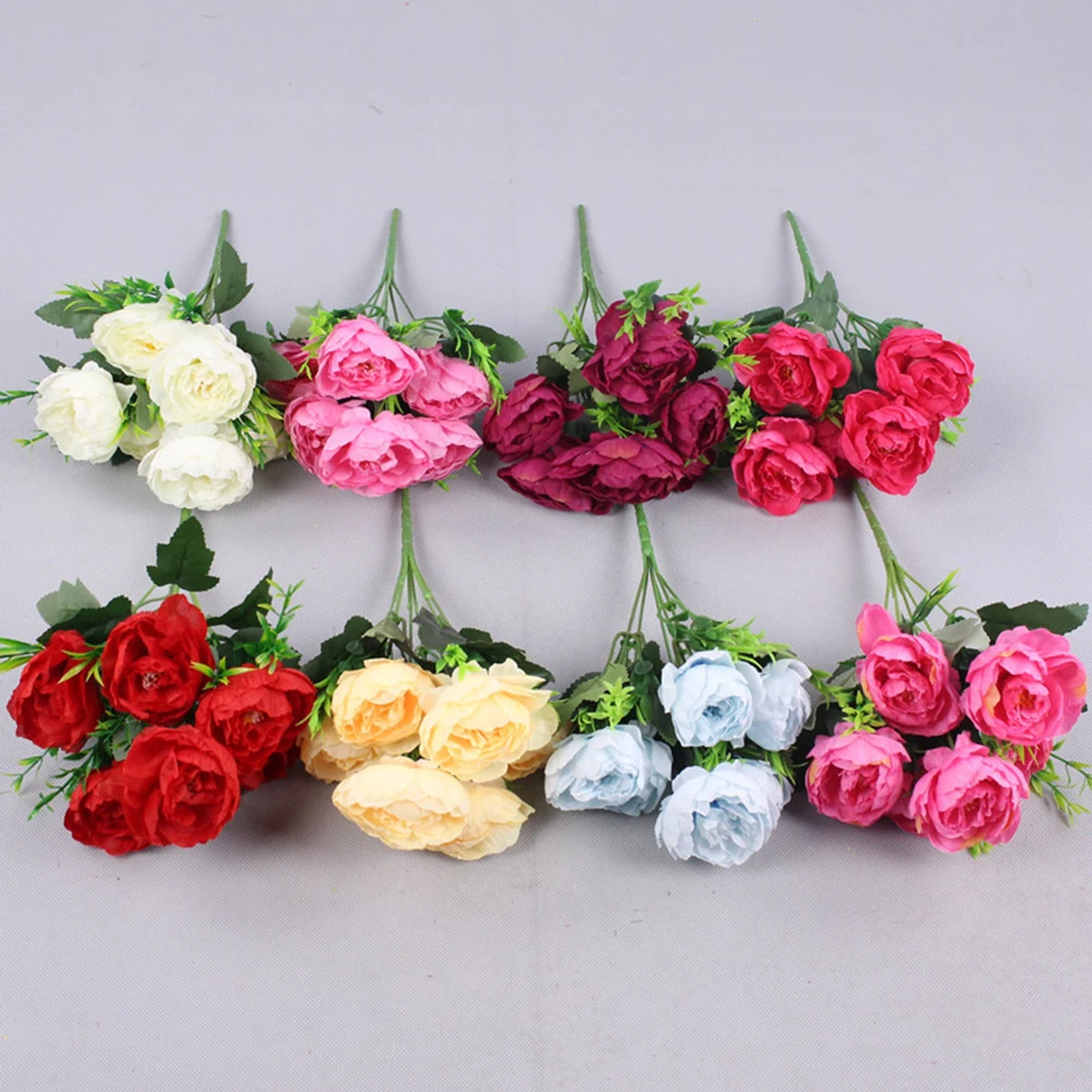 Artificial Plant 6 Peonies Simulated Flowers Wedding Decoration Home Decoration For Decorating Living Rooms Offices Weddings