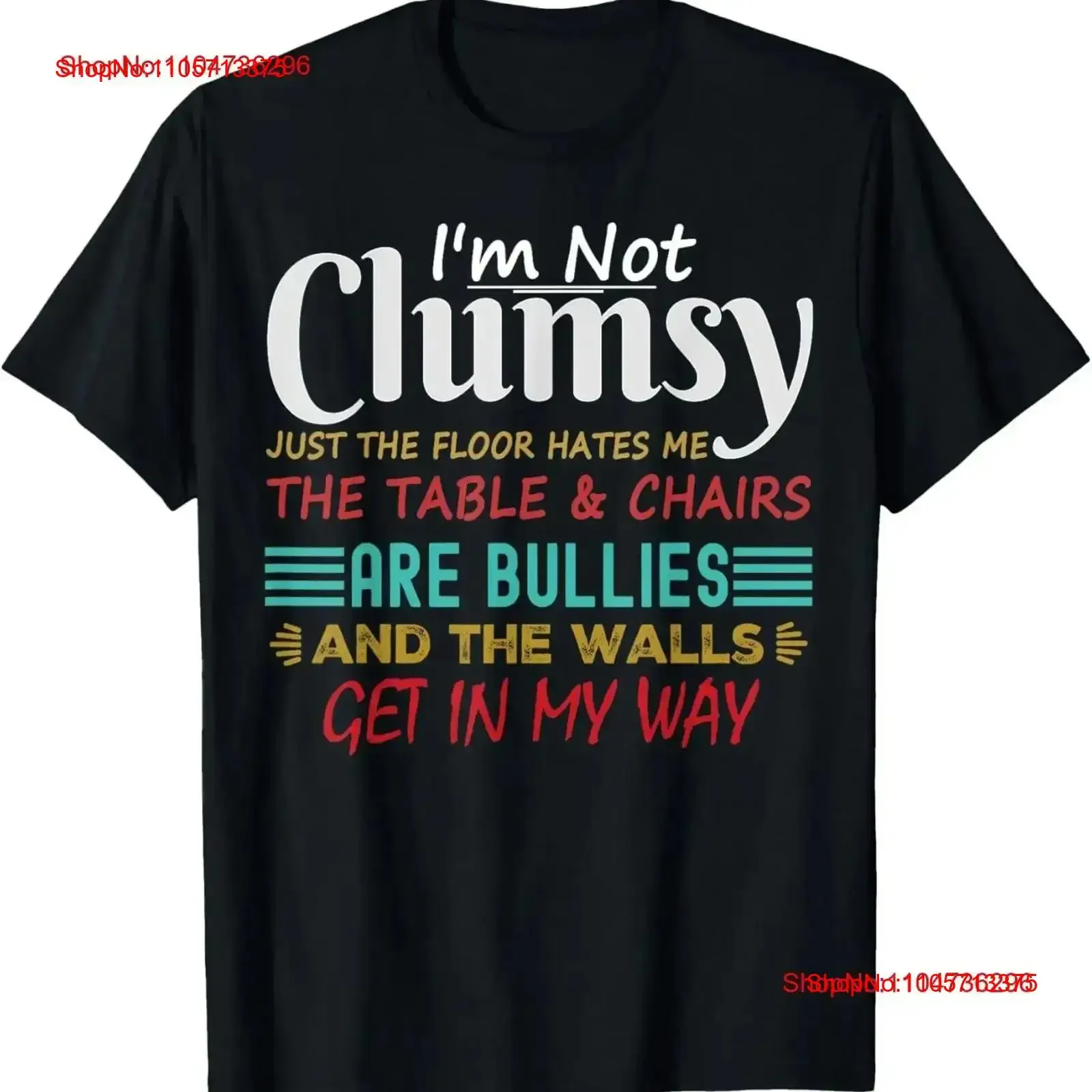 I'm Not Clumsy Sarcastic Funny Saying T Shirt vintage Washed Comfortable Casual Versatile homme Slightly fashion vintage