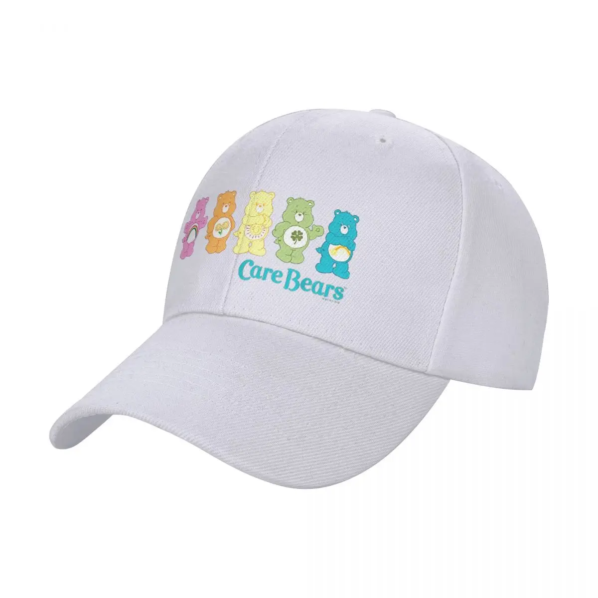 Care Bears Rainbow Bears Line Up Logo Baseball Cap Unisex Fashion Sun Hat Hat Breathable Polyester Dad Hat Spring Hat