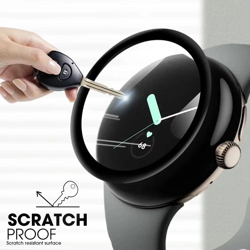 Soft Edge Clear Screen Protector For Google Pixel Watch 2 3D Curved Full Cover Anti-scratch Film For Google Pixel Smart watch 2