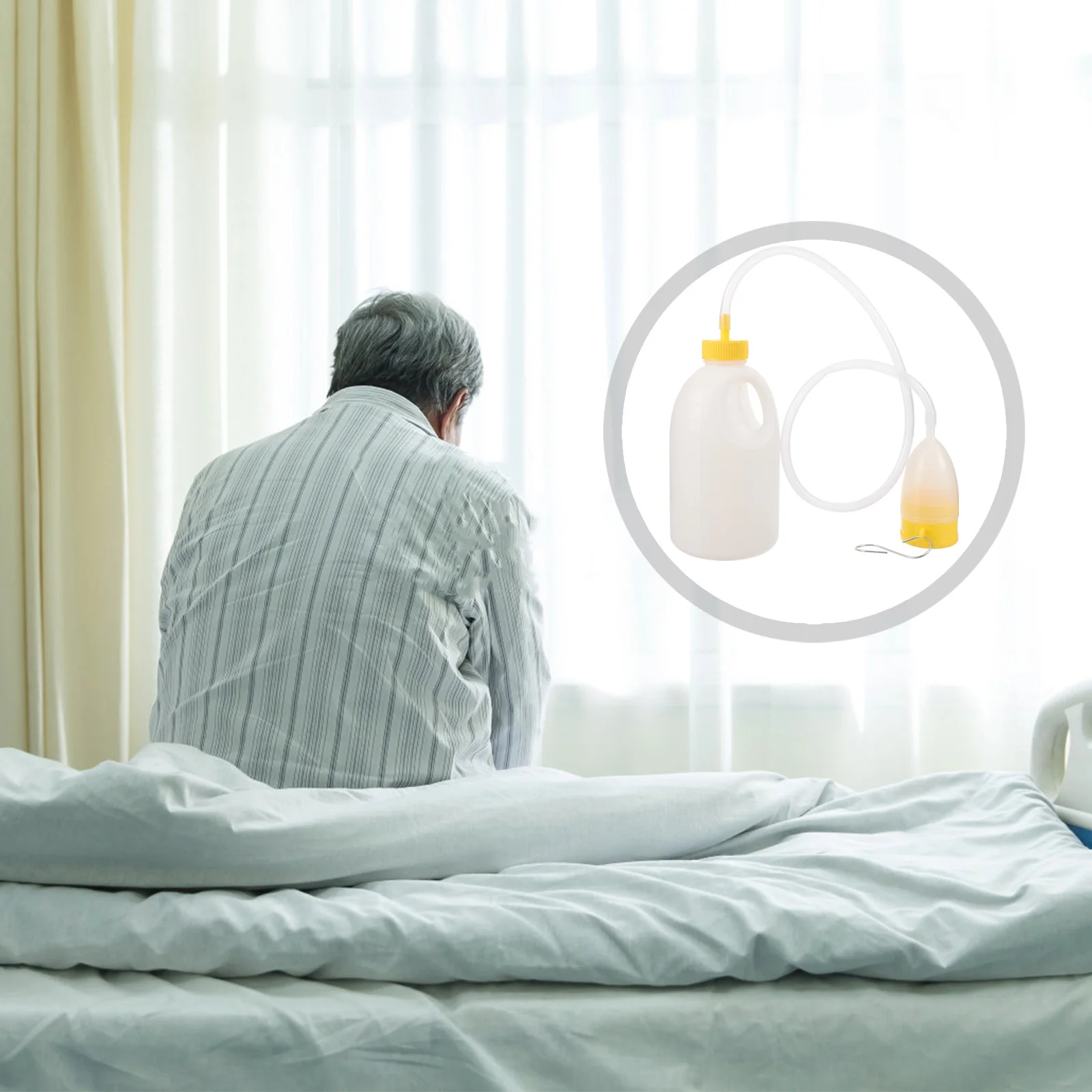 

2000 мл мужской писсуар многоразовый портативный горшок для больницы дома путешествия кемпинг открытый большая емкость герметичная бутылка для мочи для