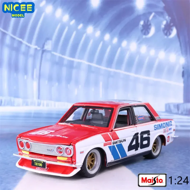 

Maisto 1:24 BRE Datsun 510 Alloy Car Model Diecast Metal Toy Sports Car Model High Simulation Collection Childrens Toy Gift B296